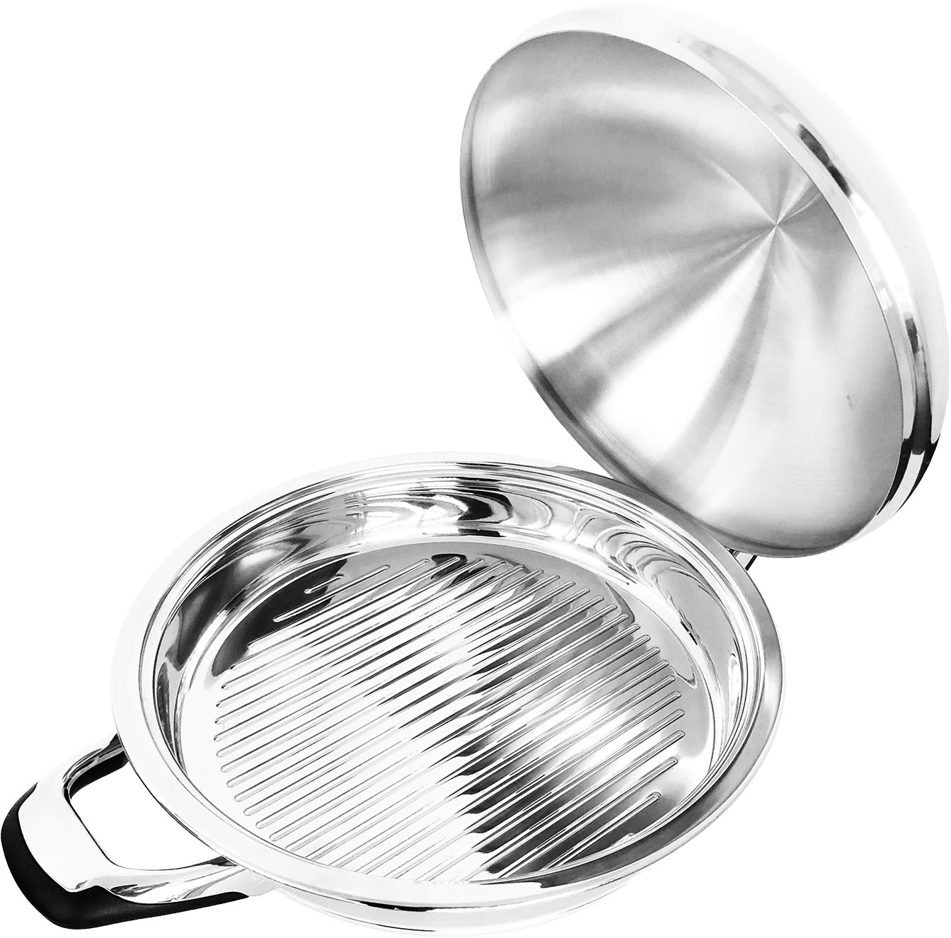 HWG Grilltopf "Griddle" mit Hochraumdeckel und Thermobig Ø 28 cm, ca. 3 L